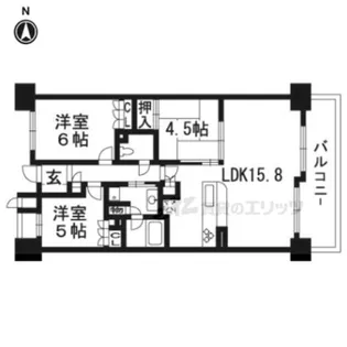 ジ・アーバネックス京都二条【3階】の間取り