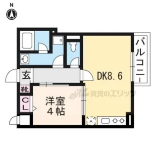 フォース桂【4階】の間取り