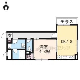 フォース桂【1階】の間取り