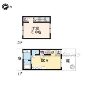 京都府京都市上京区薬師町【テラスハウス】の間取り