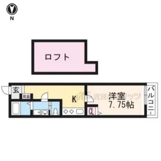 トレフルメゾン出町柳【202号室】の間取り