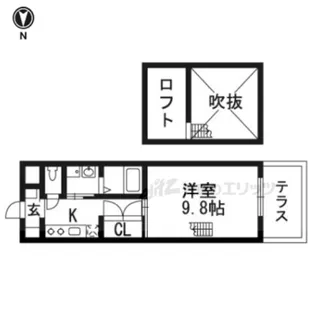 1Kの間取り画像