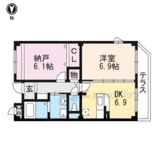 ベルフリーデ【101号室】の間取り