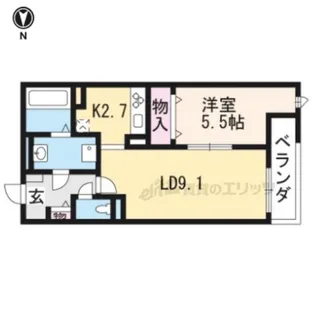 ラシーネ伏見弐番館【3階】の間取り