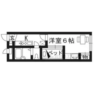 レオパレス川端御池【2階】の間取り