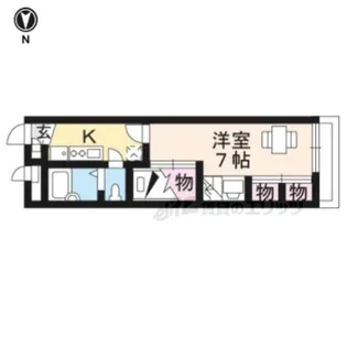 レオパレスraduno雲宮【107号室】の間取り