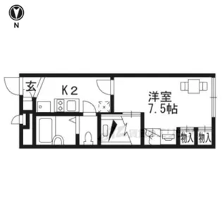 レオパレスヴィーブル呉服町【201号室】の間取り