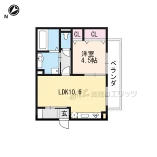 ローズパル【3階】の間取り