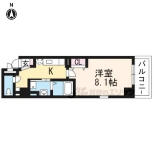 バンブー・サン【305号室】の間取り