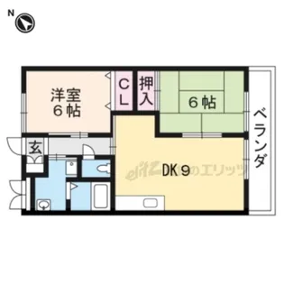 駅前コーポラス【4階】の間取り