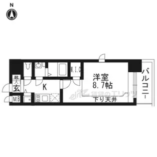 プレサンス京都鴨川【2階】の間取り