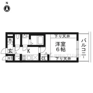 1Kの間取り画像