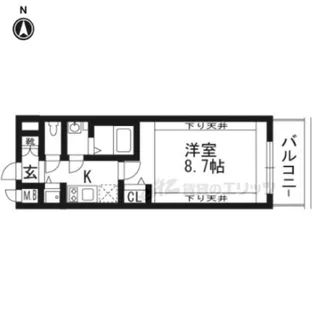 プレサンス京都鴨川【6階】の間取り