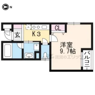 Bonheur hale【205号室】の間取り