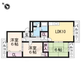 栗の木マンション【201号室】の間取り