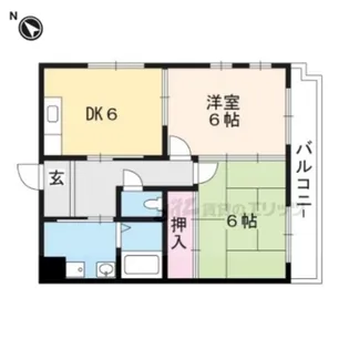 ニュー大将軍松兼?【5階】の間取り
