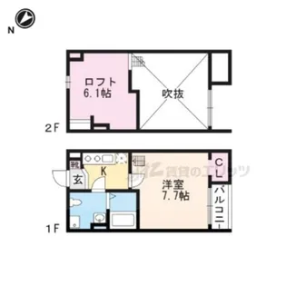 ルミエール淀【2階】の間取り