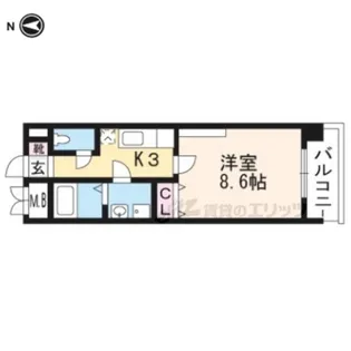 メゾン・ノーブル【5-I号室】の間取り