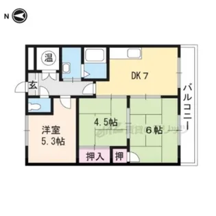 西村マンション【206号室】の間取り