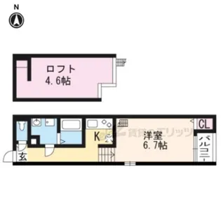 ハーモニーテラス大宅御供田町【2階】の間取り