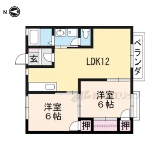アビタ吉身A【1階】の間取り