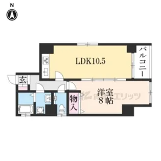 シャトーラドゥーブ【201号室】の間取り
