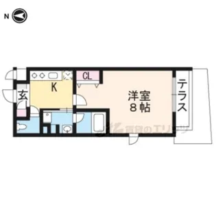 ディアコート北白川【106号室】の間取り