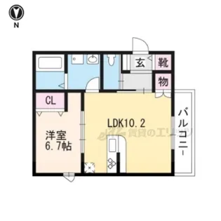 エルメゾン太秦安井【2階】の間取り
