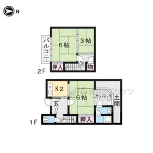 京都府京都市北区大宮開町【一戸建】の間取り