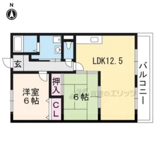 RIVER ANNE【101号室】の間取り