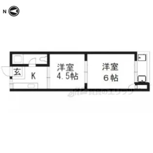 コーポ西茶屋【202号室】の間取り