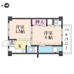 ビレッジハウス長岡2号棟【402号室】の間取り