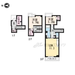 テオーリア小川?【2階】の間取り