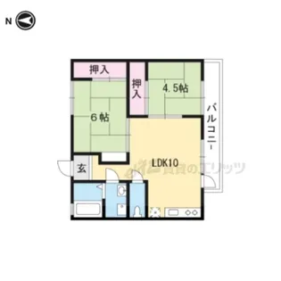 ファミール赤川【1階】の間取り