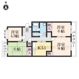 ジャデーン桂?【107号室】の間取り