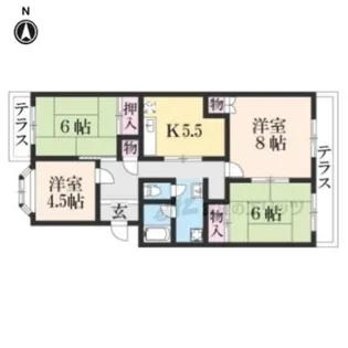 ジャデーン桂?【108号室】の間取り