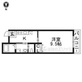 МESA VERDE壬生【104号室】の間取り