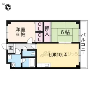 ボヌールHIDE【102号室】の間取り