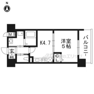 アクアプレイス京都西院【6階】の間取り