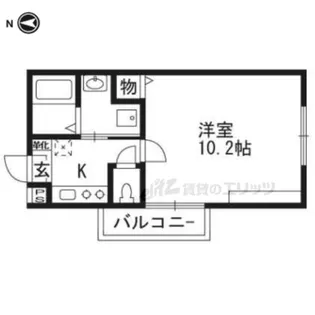 アークリード四条大宮【205号室】の間取り