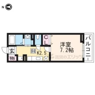 カーサ・ヴィオラ【201号室】の間取り