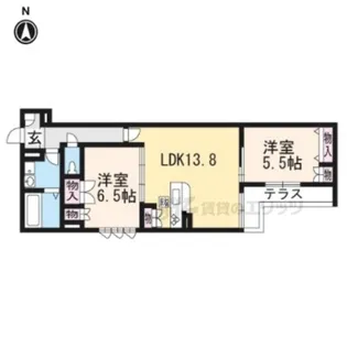 STONE VILLAGE【102号室】の間取り