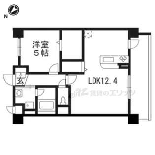グランツ京都南【1階】の間取り
