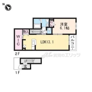 ベストウォール篠原【2階】の間取り