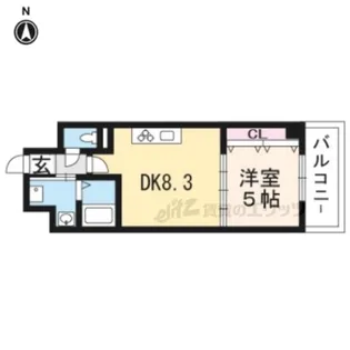 グランパシフィック東向日【202号室】の間取り