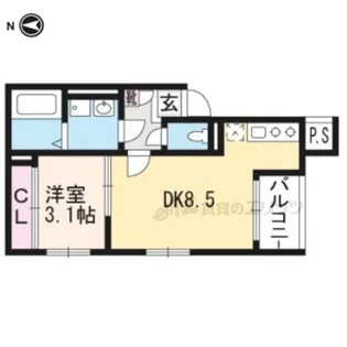 REGALESTサンメゾン四ノ宮【302号室】の間取り
