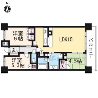 グランマークシティ東向日駅前【2階】の間取り