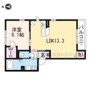 スプリング山城【?305号室】の間取り