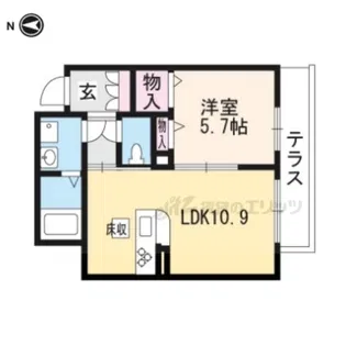 スプリング山城【?103号室】の間取り