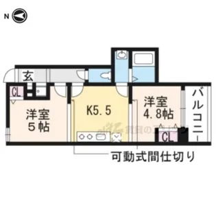 グランコート八反畑【2階】の間取り